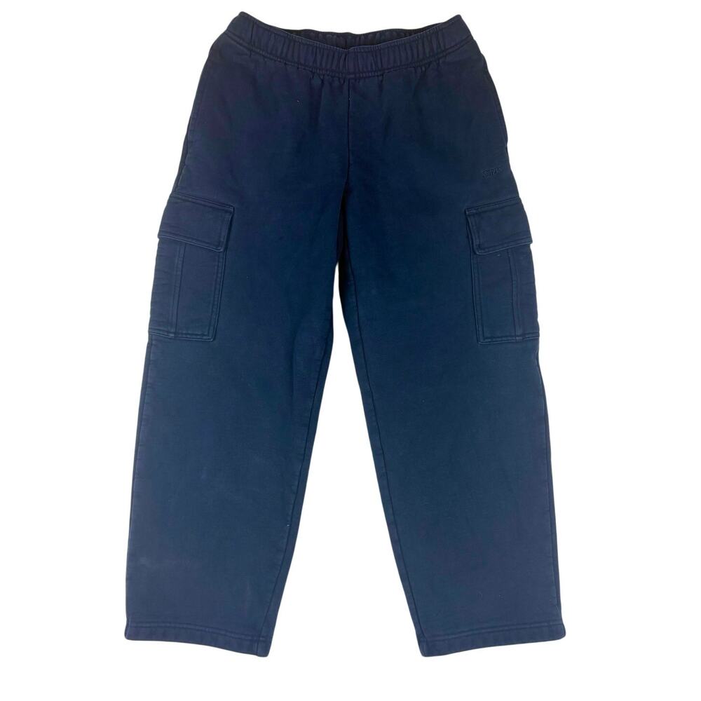 Aritzia TNA SHORT Cozy Fleece Mega Cargo Sweatpant Navy Admiral Size S GUC